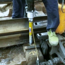 Vertical dual lithium railroad sleeper  anchor machine